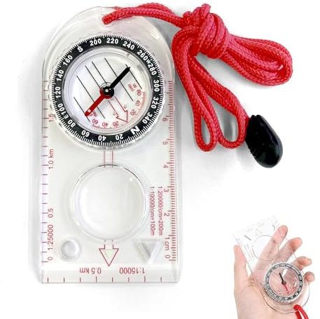 Portable Navigation Compass for Hiking, Lightweight Outdoor Tool for Camping, Trekking and Any Other Outdoor Activity