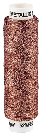 maDDma Metallgarn Stickgarn Nähgarn 100m metallic Faden Effekt Applikation, Kupfer, Polyester-Mischung