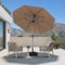 PURPLE LEAF Parasol de Jardin Extérieur Inclinable 2,7 m Rond, Parasol Droit avec Châssis en Aluminium Champagne, Parasol Balcon Toile UPF 50+ pour Jardin Terrasse Patio Piscine, Taupe
