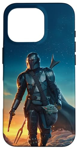 Star Wars The Mandalorian and Grogu Sunset Poster Case for iPhone 16 Pro