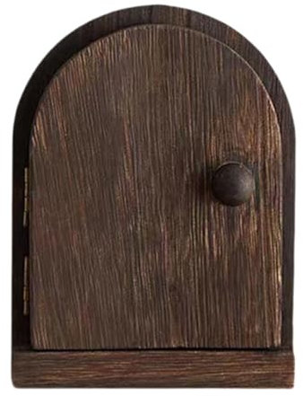 Kuntesetty Cubierta de Salida de Puerta de Madera Cubierta de Interruptor de luz Marco de Placa de Cubierta Fácil instalación Panel de Enchufe Creativo Protector, Marrón Oscuro