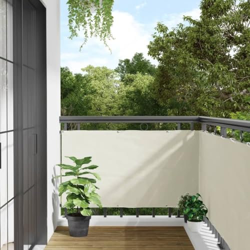 BOWEKAM Brise-vue en PVC blanc 500 x 75 cm pour la maison et le jardin