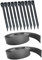 DECOMELODY 1 Satz Gras- und Felsbarriere für Rasen Blumenbeete Pflanzengrenze Gehwege Grenze Gartenumrandung gartenplanung Gartenarbeit Gartenrandzaun Garten Kanten Grenze Plastik Sport Black