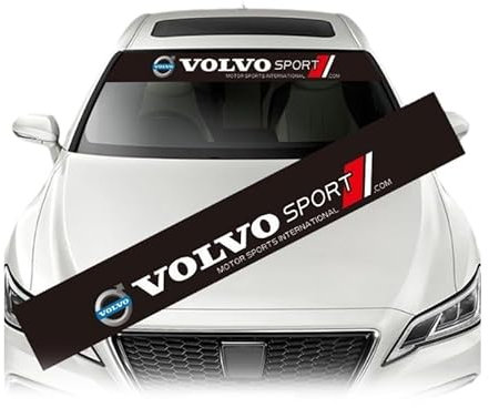 XILUOWUDI Auto Frontscheiben Aufkleber Windschutzscheibenaufkleber für Volvo R Design xc60 v60 s60 v40 v50 s40 s80 c30 xc40 xc70, Sonnenschutzleiste für Die Frontscheibe, Auto Dekor Sticker