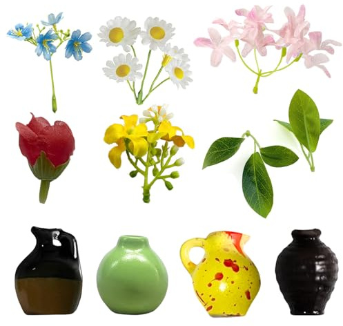 4 Pcs Mini Vase Magnets for Fridge, Funny Magnetic Flower Vases 3D Plant Magnets, for Refrigerator Accessories Kitchen Locker Office Decoration