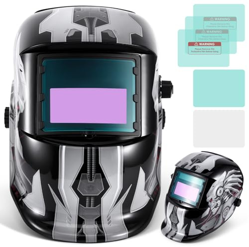 COZHYESS Schweißhelm mit automatischer Verdunkelung, verstellbare Schweißmaske, batterie- und solarbetrieben, Schweißhelm, Schweißhelm, automatische Verdunkelung, Schweißhelm, für TIG MIG ARC