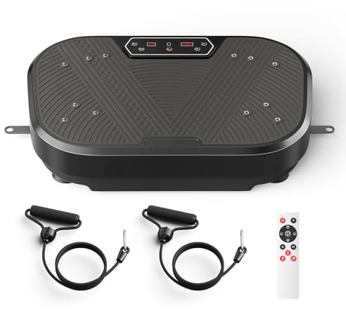 Vibrationsplatte, 120 Intensitätsstufen und 10 Modi Vibrationsplatte, 200kg Vibrationsboard mit LED-Touchscreen und kabelloser Fernbedienung für Heimtraining, Gewichtsverlust, Ganzkörpertraining