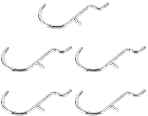 HEALSOPTHY 5 pezzi Ganci U in Inossidabile per Pannelli Forati da Ganci Pesanti per Organizzazione Attrezzi e Display Scaffali per Appendere e Esposizione Versatile