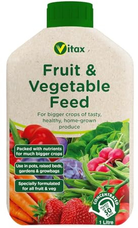 Vitax Fruit & Vegetable Feed Liquid 1 Litre | Concentrated Plant Food for Tomatoes, Salads & Crops in Pots, Beds & Growbags