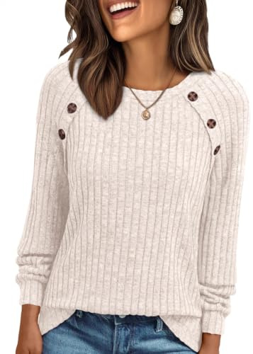 LILLUSORY Oversized Jumpers for Women UK Long Sleeve T Shirt Tops | Fall Autumn Plus Size Sweaters, Dressy Casual Basic Blouse, Capsule Wardrobe Clothing, Ladies Fashion Outfits
