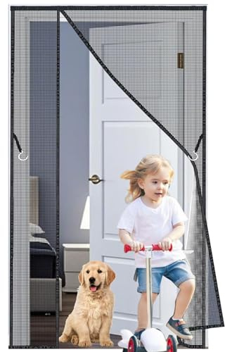 Zanzariera Magnetica su Misura per Porta,Tenda Zanzariera con Apertura Laterale e Chiusura Automatica,Rete Antizanzare per Porte Scorrevoli e Finestre Senza Forare Proteggi Casa e Animali