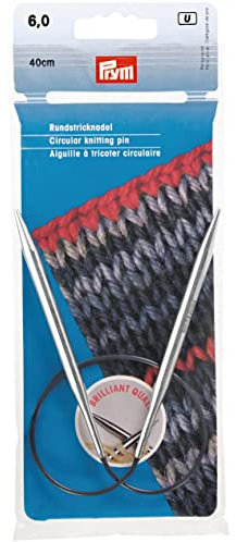 Prym 212180 Rundstricknadeln MS 40 cm 6,00 mm silberfarbig