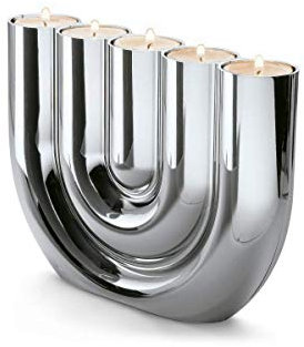 Philippi - Double U - Kerzen- oder Teelichthalter für 5 Kerzen - Zeitloser Designklassiker