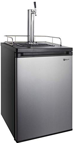 Kegco Kegerator Full Size Keg Refrigerator - Single Faucet - D System, Stainless Steel