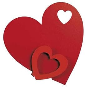 Evaporatore umidificatore termosifone calorifero CUORE colore ROSSO I LOve Arti & Mestieri