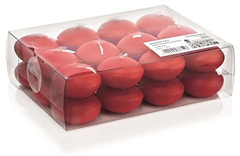 Wiedemann Schwimmkerzen 24 Stück Ø 45mm Rot 100% Ceresinwachs