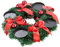 Britesta Adventskranz ohne Kerzen: Adventskranz mit rotem Schmuck, Ø 30 cm (Adventsgestecke ohne Kerzen, ohne Deko, Weihnachtsgesteck Kerze)