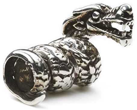 Drachensilber Bartschmuck Bartperle Drache 925 Silber Wikinger Schmuck Haarperle Haarschmuck Männer Damen