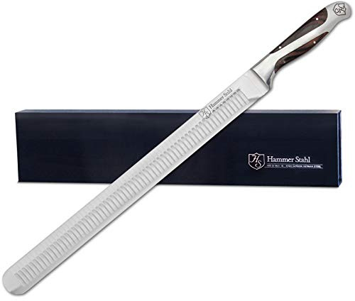 Hammer Stahl Fleischmesser 14 inch Messer X50CrMoV15 Fleisch Deutschen unlegierten Stahl geschmiedet Griff Quad-Tang Pakkawood