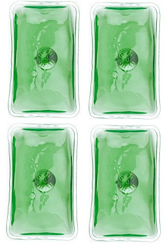 Taschenwärmer nach ISO 13485 Handwärmer Heat Pads Fingerwärmer Wiederverwendbare Gel - Pads Thermopads in vielen Ausführungen und Mengen von notrash2003® (Grün - 4 Stück)