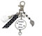 Porte clé personnalisé prénom, texte, pompon hématite idée cadeau femme