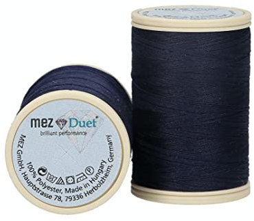 MEZ Duet Stärke 100 4647100-09068 dunkelblau Nähgarn, 100 % Polyester, 500m