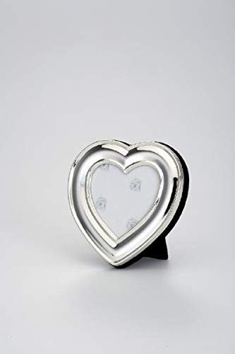 Silber verschenken Fotorahmen Herz glatt poliert 6,0 x 6,0 cm versilbert Anlaufgeschützt