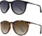 WOWSUN Polarisierte Sonnenbrille für Frauen Vintage Retro Runde verspiegelte Gläser (A: Grau + Leopardenrahmen braune Linse)