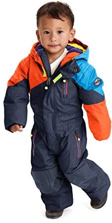 Killtec Schneeanzug Kinder Kesley Mini - Skioverall mit Kapuze - 10.000 mm Wassersäule - Skianzug für Jungen und Mädchen, Dunkelnavy, 86/92