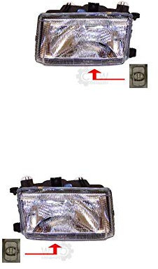 Halogen Scheinwerfer Set links & rechts Hauptscheinwerfer Frontscheinwerfer H4 für Model Variant 6KV5 6KV2 Caddy II Kombi 9K9B 9K9A
