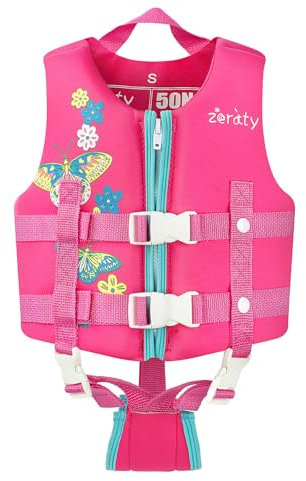 Zeraty Kinder Schwimmweste Kleinkind Schwimmjacke Jungen Mädchen Flotation Badeanzug Bademode Neopren Schwimmen Jacke Geeignet für 1-9 Jahre / 22-50Lbs
