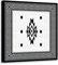 Arjazia Tableau Oriental Motif Berbère - 60x60cm et 80x80cm - Noir et Blanc - Impression sur Toile Haute Résolution - Toile Tendue sur un Cadre en Bois (60x60cm)