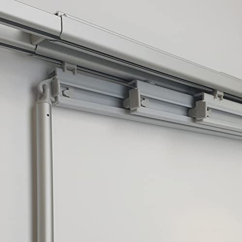 MADECOSTORE Rail Aluminium Extensible pour Panneaux Japonais 50cm - de 141 à 185cm (4 Voies) - - L x H