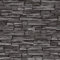 YöL Thornton Papier peint 3D effet brique ardoise Noir anthracite moderne