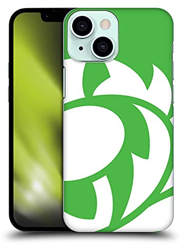 Head Case Designs Officially Licensed Scotland Rugby Grass Green Oversized Thistle Hard Back Case Compatible With Apple iPhone 13 Mini