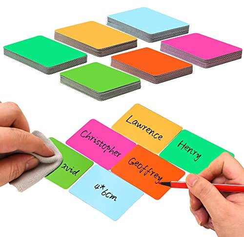 60 Stück Whiteboard Magnete,4 x 6 cm Magnetstreifen Beschreibbar,Wiederverwendbarer Magnete Für Magnettafel,LöSchbarer Magnetstreifen,Magnettafel Geeignet Für Pinnwand Magnettafel Kühlschrank