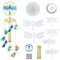 DeryArcle 32 Stück Epoxidharz Formen Windspiel, Silikonform Libelle Windspiele Harzformen Gießform Libellen mit 3 Metallrohre für DIY Ornamente Untersetzer Heim Dekoration Anhänger
