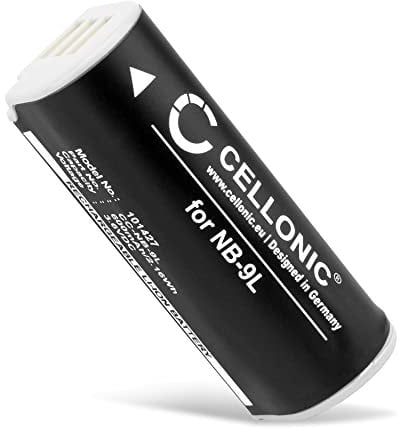 CELLONIC, Battery for Camera, compatible with Canon IXUS 510 HS, 500, NB-9L, 1000, 1100 (3.7V, 600mAh)