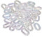 HEEPDD Clear Link Rings Acrylic Chain Link Rings 50pcs Clear Colorful Acrylic Material for DIY Jewelry Making