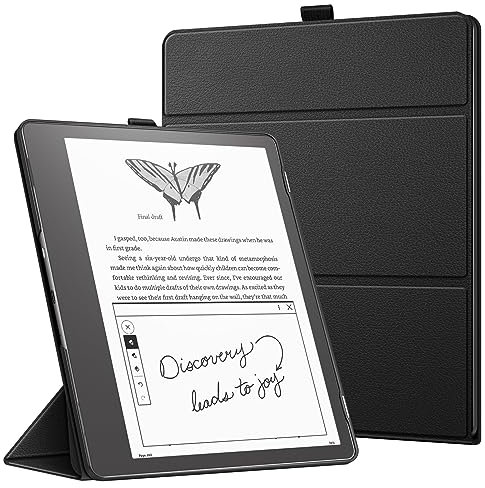 FINTIE Étui pour Kindle Scribe 2024/2022 10.2 Pouces - Coque Fine et Légère Housse Pliable avec Fonction de Veille/Réveil Automatique, Noir
