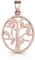 DTPsilver® Ciondolo in Argento 925 Placcato in Oro Rosa - Ciondolo Albero della Vita