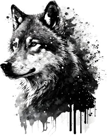 Samunshi Wilder Wolf Aufkleber Autoaufkleber für Motorrad Fahrrad Roller oder Auto Sticker Fahrrad MTB Mountainbike Rennrad Viking Wikinger (39x50cm Wilder Wolf)