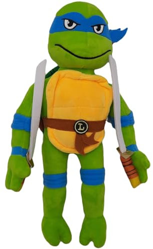 2iX - Teenage Mutant Ninja Turtles Mutant Mayhem - 32 cm Kuscheltier - Plüschfigur zum Kuscheln und Spielen, tolles Geschenk für TMNT-Fans ab 3 Jahren (Leonardo)