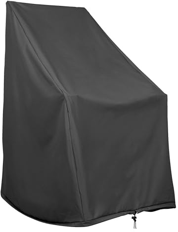 Shine Company Wetterfester Outdoor-Schaukelstuhlbezug, 100 % gewebtes Polyester, elastische Kordel mit Knebel, schwarz