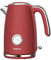Retro Electric Tea Kettles 1500W for Boiling Water, 1.7L Stainless Steel Hot Water Boiler with Automatic Shut Off & Boil-Dry Protection, Non-BPA, Red