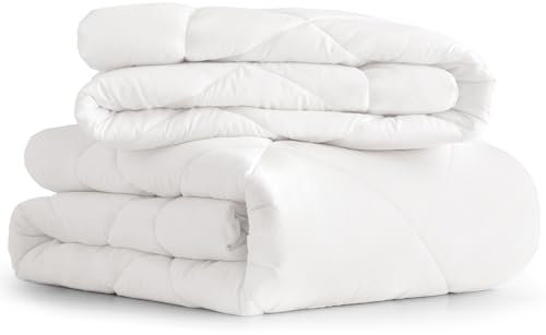 CozyLux Bettdecke 200x200cm 4 Jahreszeiten 2 teilig - inklusive Ganzjahresdecke 200x200 300gsm + Sommerdecke 200 x 200cm 150gsm, 2 zusammengeknöpften Steppdecke für Vierjahreszeiten/Sommer/Winter