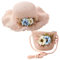 Mädchen Sonnenhut und Mini Cross Body Bag Set Kid Sommer Strohhut breite Krempe Sonnenschutz Visier Hüte Blume Strohhut für Kinder Mädchens Kinder Mädchen Urlaub Reisen 2-8 Jahre alt (Stroh, Rosa)