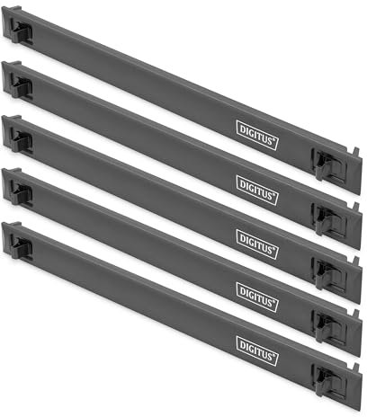 DIGITUS DN-97651 – 19 Zoll Blindabdeckung – 1HE Abdeckung – 5 Stück – Blende für 19-Zoll Netzwerkschrank, Serverschrank, Rack – Snap-in Mechanismus – ABS Kunststoff – Schwarz