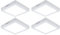 V-TAC LED Deckenlampe Wohnzimmerleuchte Flurlampe Aufbau-Panel quadratisch Küchenleuchte, Kunststoff weiß, 18W 1980lm 6500K kaltweiß, L 21,4 cm