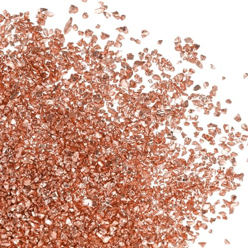PATIKIL 200g Crushed Glass Glitters, 2-4 mm Colorful Irregular Glass Chips Chunky Glass Glitters Stones for Nail Art DIY Craft Jewelry, Orange Red
